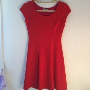 Red skater dress